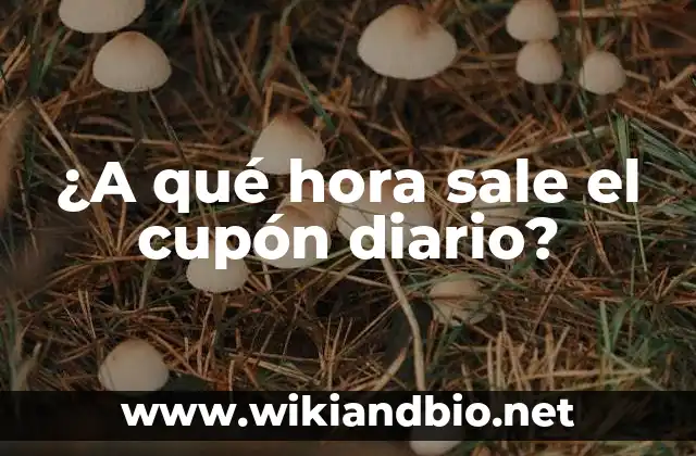 ¿A qué hora sale el cupón diario?