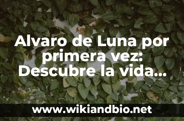 ¿Quién fue Alvaro de Luna?