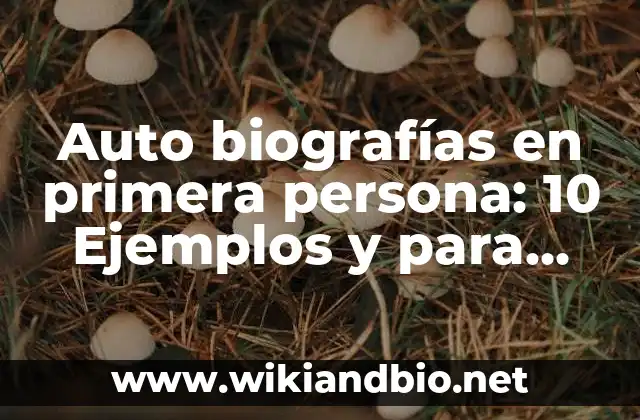 Ejemplos de autobiografías en primera persona