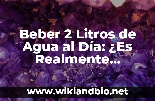¿Cuánta Agua Debe Beber una Persona al Día?
