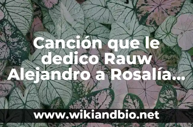 Canción que le dedico Rauw Alejandro a Rosalía – El Romántico Reggaetonero