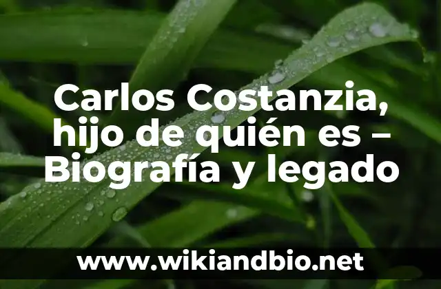 Carlos Costanzia, hijo de Arturo Jauretche
