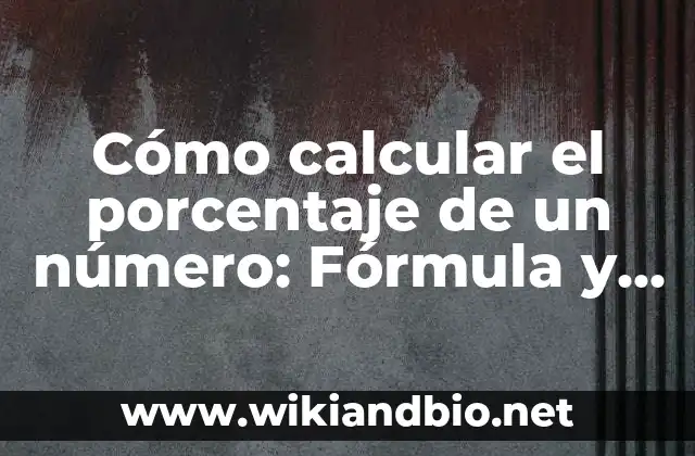 Fórmula para calcular porcentajes
