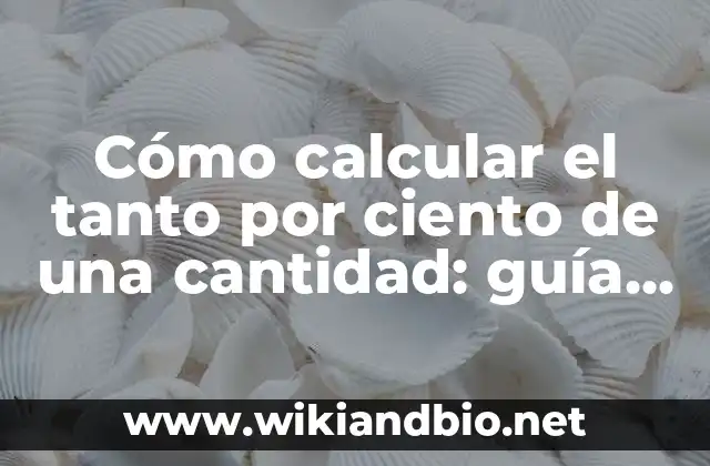 Cómo calcular el tanto por ciento de una cantidad: guía práctica