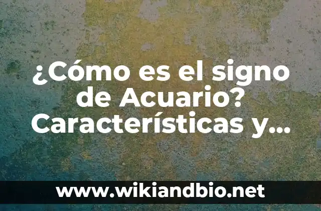 Características generales de los acuarios
