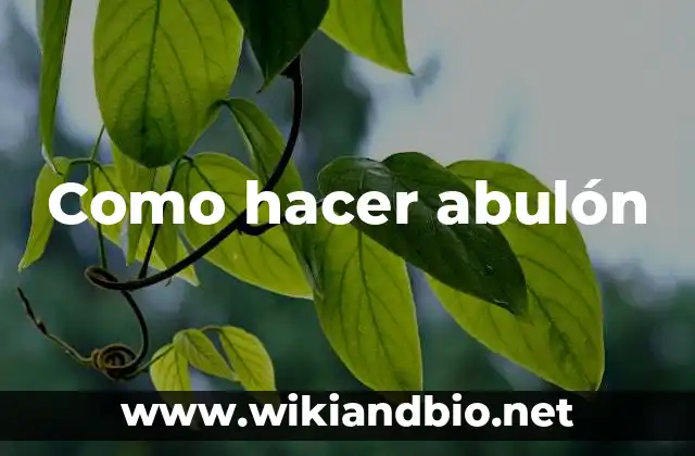 Como hacer abulón