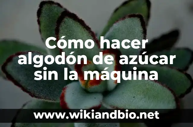 Cómo hacer algodón de azúcar sin la máquina