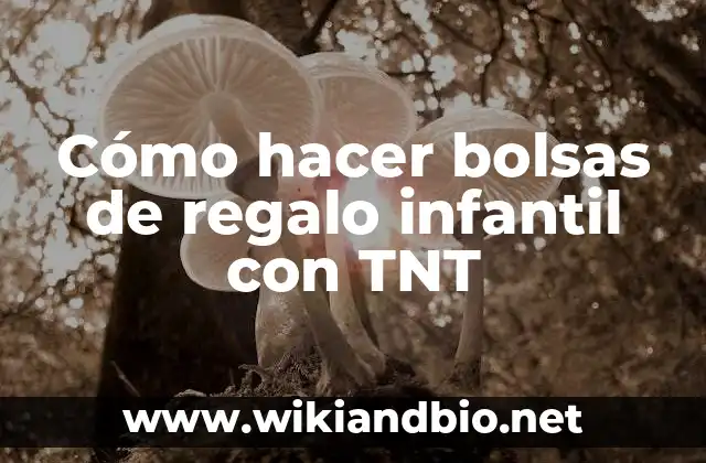 Cómo hacer bolsas de regalo infantil con TNT