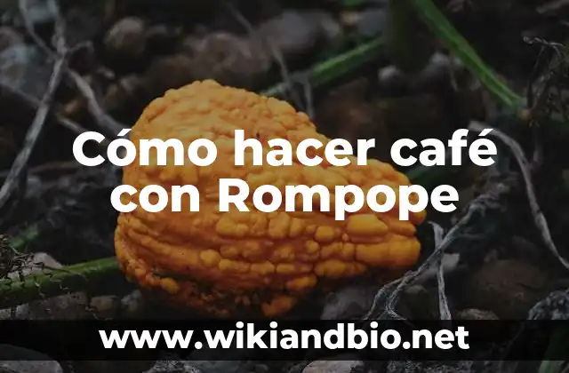 Cómo hacer café con Rompope