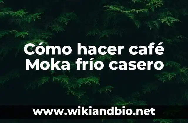 Cómo hacer café Moka frío casero