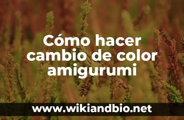 Cómo hacer cambio de color amigurumi