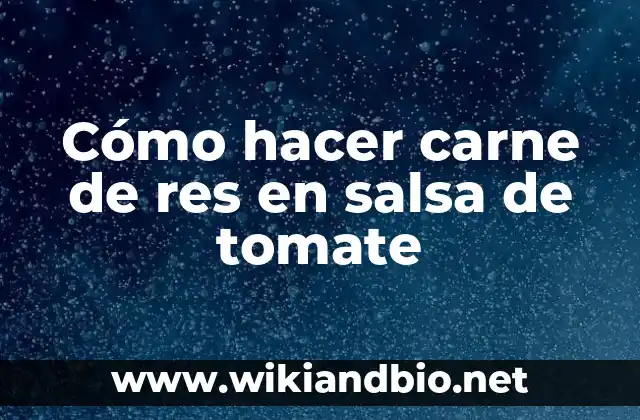 Cómo hacer carne de res en salsa de tomate