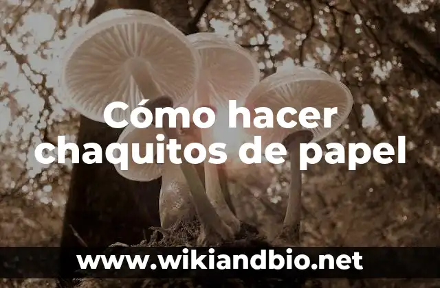 Cómo hacer chaquitos de papel