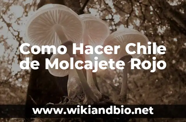 Como Hacer Chile de Molcajete Rojo