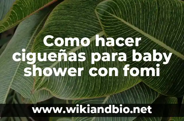 ¿Qué son las cigueñas de fomi y para qué sirven?