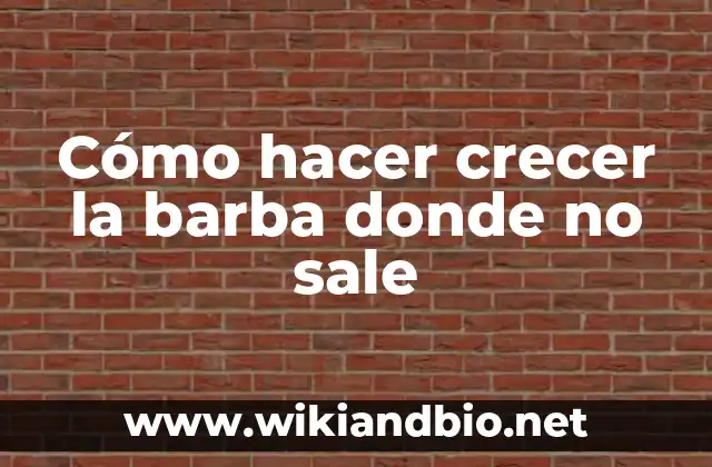 Cómo hacer crecer la barba donde no sale