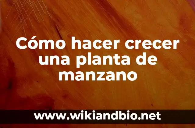 Cómo hacer crecer una planta de manzano