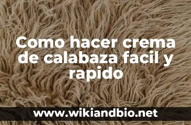 Como hacer crema de calabaza facil y rapido
