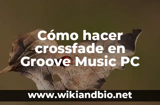 Cómo hacer crossfade en Groove Music PC