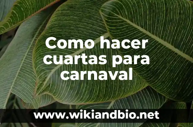 Cuartas para carnaval