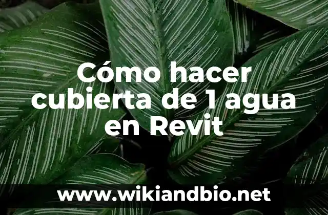 Cómo hacer cubierta de 1 agua en Revit