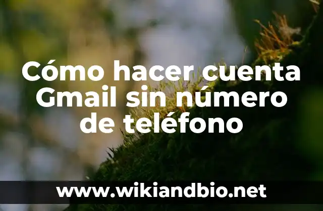 Cómo hacer cuenta Gmail sin número de teléfono