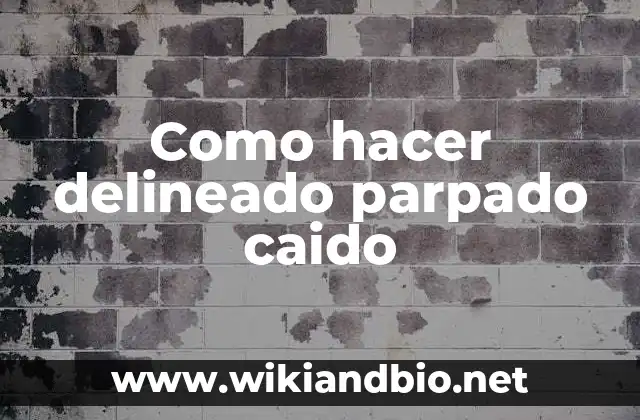 Como hacer delineado parpado caido