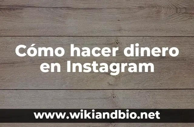 Cómo hacer dinero en Instagram
