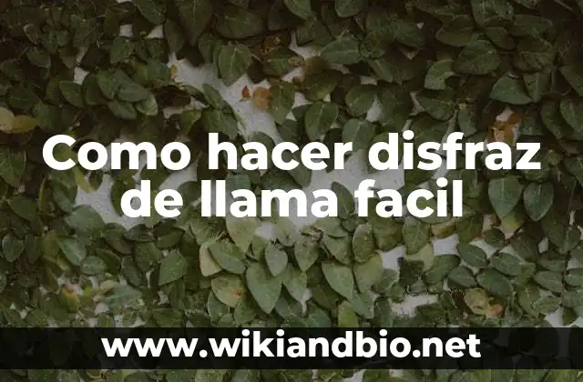 Como hacer disfraz de llama facil