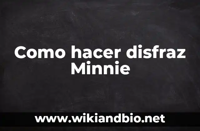 Como hacer disfraz Minnie