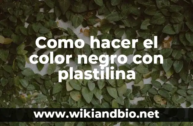 La plastilina y el color negro