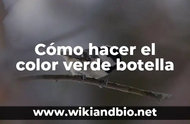 ¿Qué es el color verde botella?