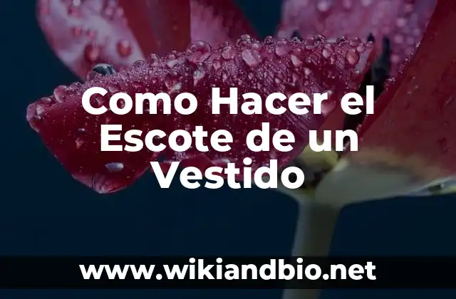 Como Hacer el Escote de un Vestido