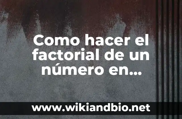 El factorial de un número en NetBeans