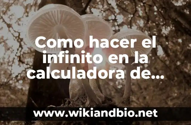 Como hacer el infinito en la calculadora de Google