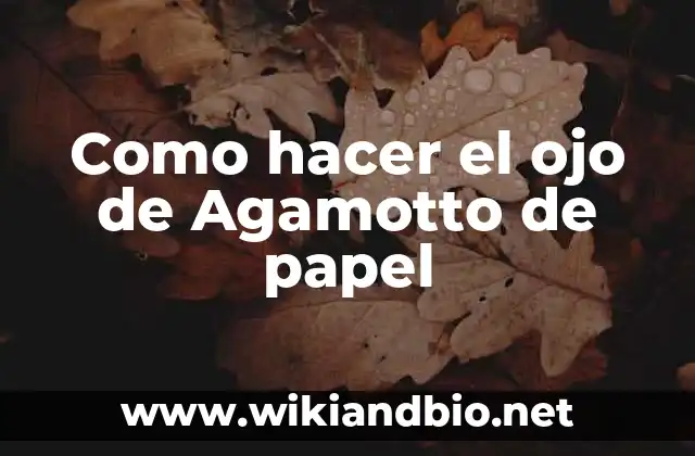 Como hacer el ojo de Agamotto de papel
