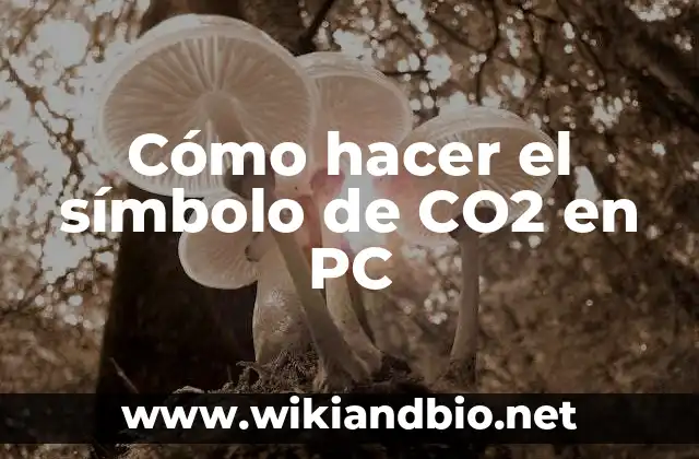 Cómo hacer el símbolo de CO2 en PC