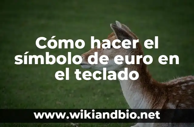 Cómo hacer el símbolo de euro en el teclado