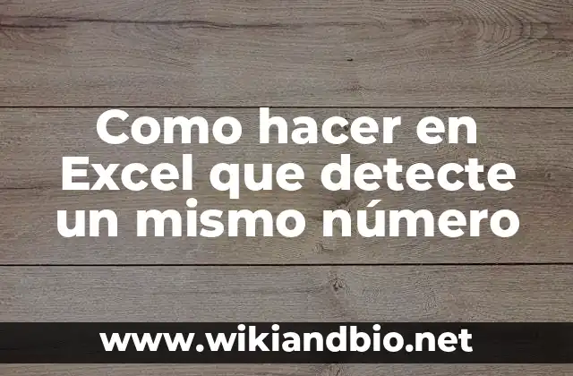 Qué es la detección de números duplicados en Excel