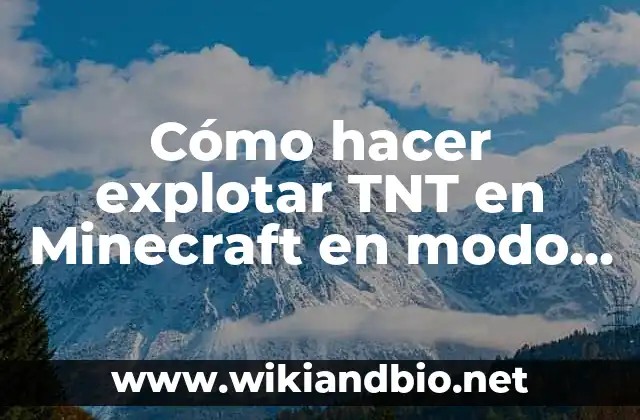 Cómo hacer explotar TNT en Minecraft en modo creativo