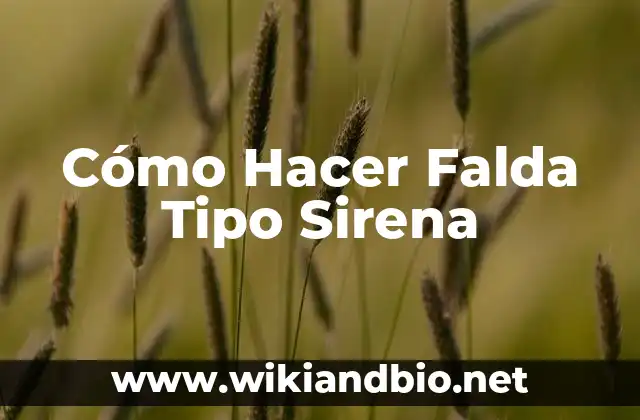 Cómo Hacer Falda Tipo Sirena