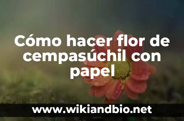 Cómo hacer flor de cempasúchil con papel