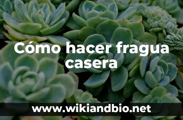 Cómo hacer fragua casera