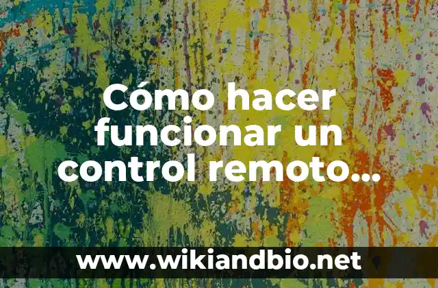 Cómo hacer funcionar un control remoto universal Janesong