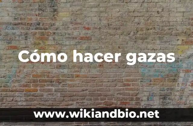 Cómo hacer gazas