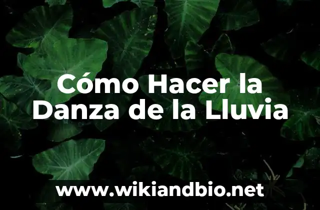 ¿Qué es la Danza de la Lluvia?