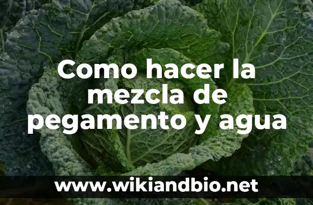 Como hacer la mezcla de pegamento y agua