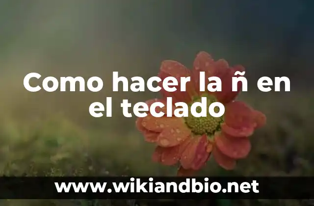 Como hacer la ñ en el teclado