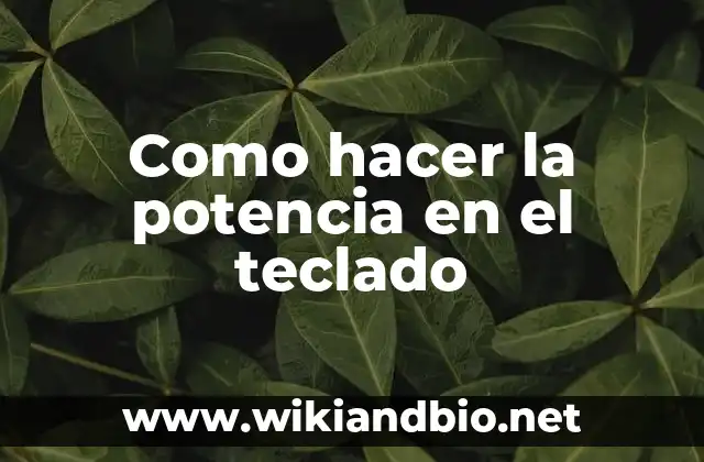 Como hacer la potencia en el teclado