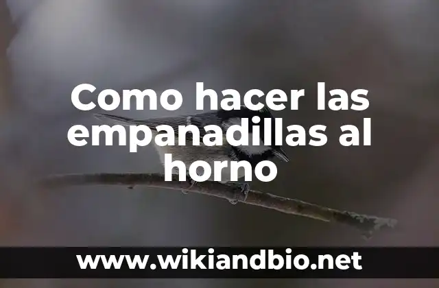 Como hacer las empanadillas al horno